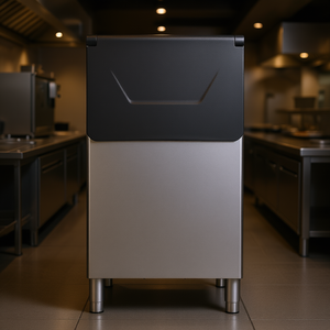 Bac de stockage pour machine à glaçons en acier inoxydable commercial, capacité de 300 lb, à poser au sol, pour restaurants et hôtels - Product Image 2