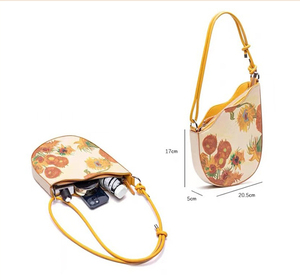 Bolso de mano de cuero estilo vintage para <span class=keywords><strong>mujer</strong></span>, cartera pequeña tipo bandolera para hombro - Product Image 5