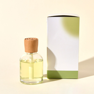 Sang Trọng Tùy Chỉnh Thân Thiện Với Môi BPA Miễn Phí Rượu Miễn Phí Thủy Tinh Nước Hoa Chai Nắp Bằng Gỗ Bơm Phun Lâu Dài Hương Thơm Reed - Product Image 2