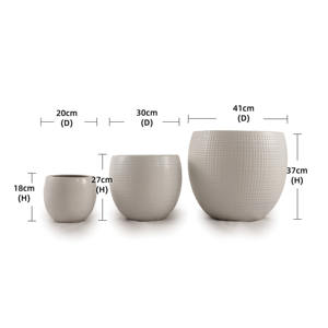 Pot en céramique pour plantes succulentes, petit, moyen, grand, rond, respirant, avec trou de drainage - Product Image 6