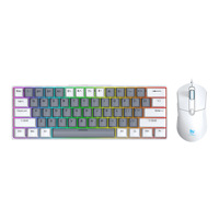 Ensemble clavier et souris mécaniques 61 touches, filaire Type-C, axe rouge, pour jeux