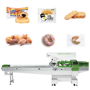 Ham Automatic Pillow Shape Coffee Slice Cheese Sushi Pastry Protein Bar Pack Machine For Bread Trade