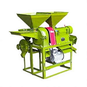 Moulin à riz multifonctionnel vert avec double trémie, moteur intégré, conception alimentée par moteur, 220V/380V, capacité de 150 kg/h - Product Image 1
