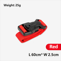 Sangle de fixation rouge en nylon durable 0,6-1,5 m pour extérieur, voyage, camping, outils, cargaison, bagages, cordes de fixation recyclables