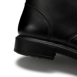 <b>High</b> Quality Wholesale Black Lightweight MidCalf Tactical Boots <b>Split</b> Leather Upper and Rubber Outsole Shoes Elegant <b>Dress</b> Shoes - Product Image 4