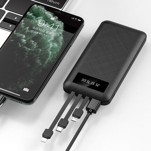 2025 xu hướng di động 20000mAh mỏng ngân hàng điện 10000mAh với xây dựng trong 4 Cable & đứng - Product Image 2