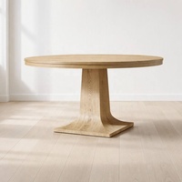 Table à manger ronde en bois artisanale moderne de luxe pour 8 personnes, meubles de salle à manger, taille personnalisable