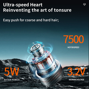 Kemei Km-1358 Tagliacapelli Ricaricabile Senza Fili con Batteria Potente da 1200mAh, 7500 RPM, 3 Colori Disponibili, Bassa Rumorosità - Product Image 4