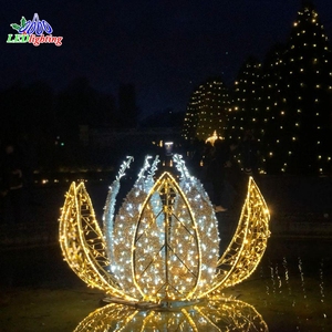 Không thấm nước ngoài trời <span class=keywords><strong>LED</strong></span> 3D hoa sen ánh sáng cho đám cưới trang trí nội thất vườn cảnh quan giáng sinh Mall kỳ nghỉ trang trí - Product Image 5
