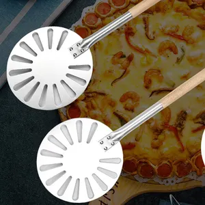 Pizza Kulit Berputar Aluminium Berlubang Cocok untuk Membuat Pizza dan Aksesori Oven Pizza Pie