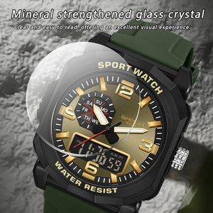 Reloj SANDA 3370 con Doble Pantalla, Reloj Deportivo para Montañismo, Luminoso, Resistente al Agua, Multifuncional, Reloj Electrónico para Hombre - Product Image 5