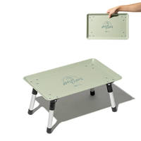 Mini table pliante extérieure portable, bureau barbecue de pique-nique de camping, table de camping en métal
