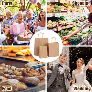 Bolsa de Compra de Papel Kraft Personalizada, Blanca, Negra y Marrón, Reciclada, con su Propio Logotipo para Uso Comercial - Product Image 3