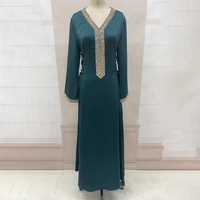 Robe musulmane pour femmes, best-seller, couleur unie, abayas style Dubaï, vêtements islamiques, longue robe musulmane pour femmes
