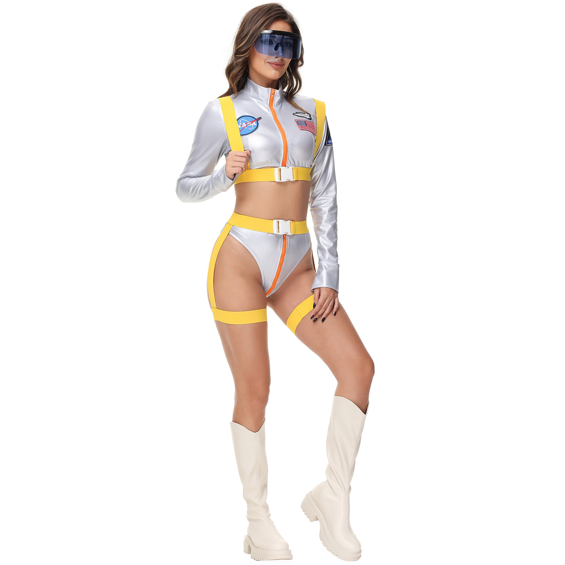 Argent - gris fendu (ceinture jaune)
