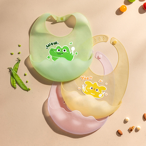 Babero de Silicona de Grado Alimenticio, Libre de BPA, Impermeable, Ajustable, Ecológico, con Diseño de Animales, Recolector de Comida para Bebés y Niños Pequeños - Product Image 6