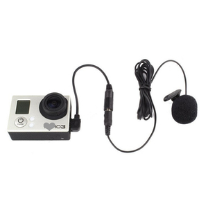 Microphone cravate pour vlog, accessoires audio pour GoPro Hero 4 <span class=keywords><strong>3</strong></span>+ <span class=keywords><strong>3</strong></span> Drift Ghost <span class=keywords><strong>X</strong></span> <span class=keywords><strong>Action</strong></span> Camera - Product Image 1