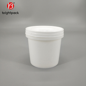 Vente en gros directe d'usine de 1 litre seau en <span class=keywords><strong>plastique</strong></span> blanc bidons blancs bouteilles de crème avec poignée et couvercle en <span class=keywords><strong>plastique</strong></span> - Product Image 3