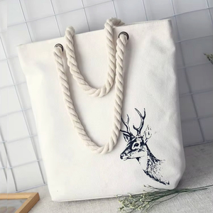 Custom Logo <strong>Printed</strong> Personalised Oversize White Canvas Beach <strong>Tote</strong> <strong>Bag</strong> Natural Color Rope Handle Large Beach <strong>Tote</strong> <strong>Bag</strong> - Product Image 3