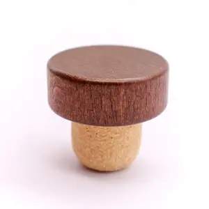 Perfume Glass Wine Bottle Stopper With Wooden Cap