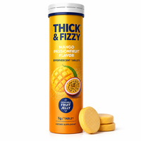 Comprimés effervescents OEM épaissis pour boisson gazeuse, saveur mangue-passion, substitut de repas riche en fibres, santé intestinale