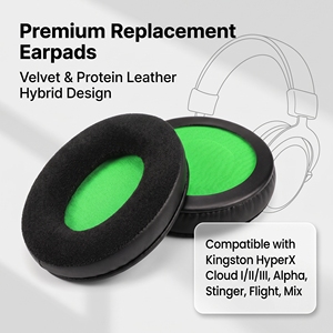 Professional Flannel Earpads Replacement for Cloud1/I/2/II/3/III/Pro/Core/Alpha/Alpha S/Flight/Stinger/Mix/CloudX Headphones - Product Image 5