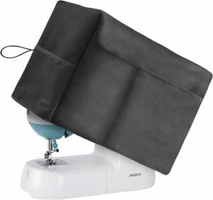 Funda ecológica cuadrada de tela Oxford para máquina de coser, moderna, con bolsillos de almacenamiento para accesorios, asa lateral, compatible con Singer para el hogar. - Product Image 1