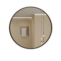 Cadre en aluminium moderne simple Bande lumineuse LED éclairée Miroir de vanité de salle de bain mural haute définition Toilette sans trou