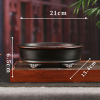 Pots à bonsaï en céramique émaillée modernes de 21 cm, design artisanal pour la décoration de la maison et du jardin, plantes grasses et succulentes