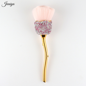 Fournisseur de produits pour <span class=keywords><strong>ongles</strong></span> en gros : Pinceau à <span class=keywords><strong>ongles</strong></span> en nylon à tête ronde style rose, outil de nettoyage pour nail art, pinceaux à poudre, pinceau dépoussiérant - Product Image 1