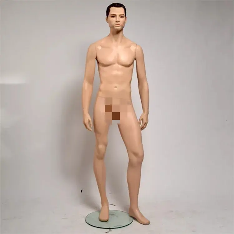 realistic male make up mannequin with molded hair