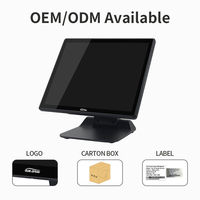 Terminal de point de vente Windows GL-G170, processeur Intel I5, écran tactile capacitif, base pliable, noir, résolution 1280x1024, garantie 1 an