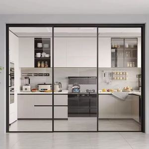 Portes coulissantes en aluminium au design minimaliste avec double vitrage, 2/3/4 panneaux, pour chambre à coucher, salon, usage intérieur - Product Image 3