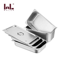 Bac GN en acier inoxydable pour traiteur, bac de table vapeur, plateau alimentaire Gastro-Norme avec fonction anti-blocage pour hôtels et restaurants