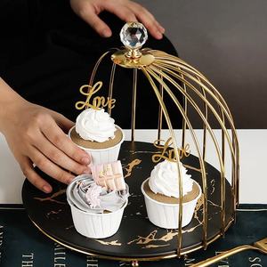 Espositore per alimenti per <span class=keywords><strong>arte</strong></span> e matrimonio in ceramica a tre strati a doppio strato - Product Image 4