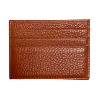 Nouveau Porte-cartes de visite en cuir pleine fleur, anti-magnétique RFID, multi-identités, élégant, couleur unie, portefeuille raffiné, personnalisable