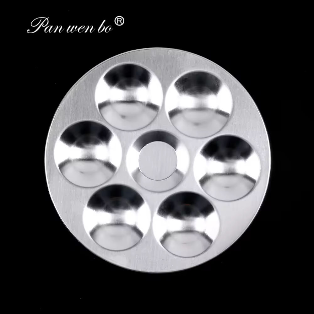 6 trous rond aluminium-Argent