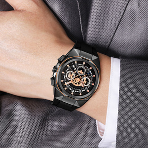 Montre multifonctionnelle pour homme, étanche, avec bracelet en silicone, fonction calendrier, mouvement à quartz - Product Image 6