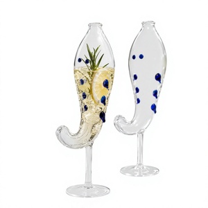 Verres à cocktail transparents en borosilicate faits à la main de 350 ml, sans plomb, coupe Martini, verres à margarita, verrerie de bar réutilisable en gros - Product Image 2