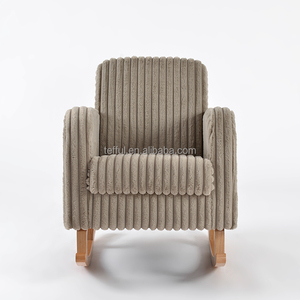 Fauteuil à bascule en velours doux, confortable pour maman, allaitement et sieste - Product Image 2