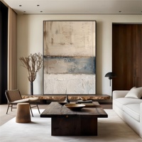 Peintures murales modernes en gros, art abstrait fait main, peinture à l'huile texturée épaisse personnalisée, écologique, style Wabi Sabi sur toile pour la maison