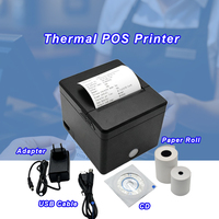 Impresora Térmica de Recibos y Códigos de Barras de Escritorio de 80 mm con Cortador Automático y Cajón de Dinero, Impresora de Facturas Inalámbrica Bluetooth