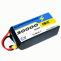 Batterie Li-po CY de haute qualité 30000mAh 15C 3.8V 114Wh avec connecteurs JST-XT/XT60 pour drone