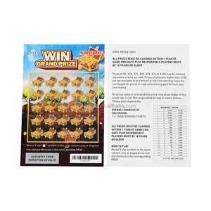 Tarjeta de Lotería Rasca y Gana Personalizada con Impresión de Números Variables - Product Image 3