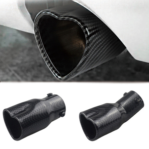 1pcs Automobile Stainless Steel Single Outlet Heart-shaped Pipe Universal Exhaust Pipe Tailpipe - Product Image 6