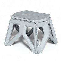 Tabouret de randonnée pliant pliable de pêche en plastique robuste personnalisé en usine escabeau de Camping tabouret portable d'extérieur