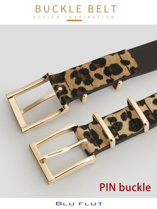 Женский кожаный ремень с леопардовым принтом - Product Image 5