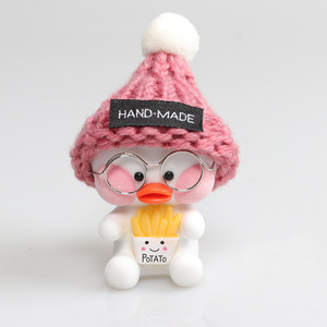 Figurines en PVC floquées en gros, motif canard cé<span class=keywords><strong>l</strong></span>ébrité internet, ornements à <span class=keywords><strong>l</strong></span>'<span class=keywords><strong>acide</strong></span> <span class=keywords><strong>hyaluronique</strong></span> - Product Image 5