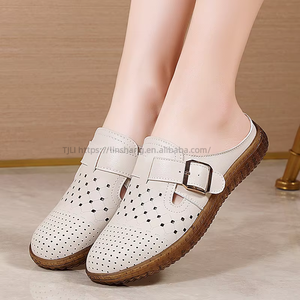 Slippers for Women for Summer Outdoor Wear New Versatile Hollow <b>Soft</b>-Soled Slip-on Casual <b>Shoes</b> - Product Image 1