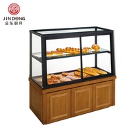 Vitrine de pain de biscuits en verre courbe, présentoir de boulangerie